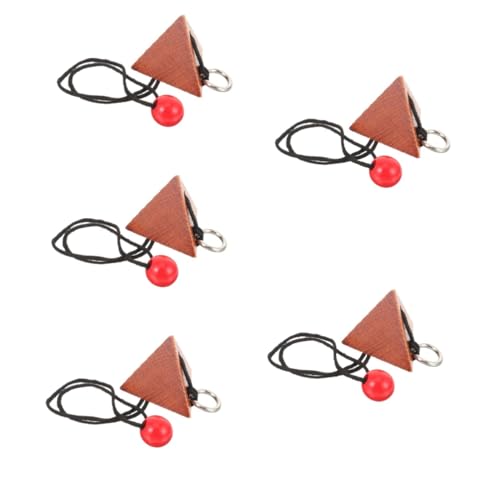VALICLUD 5 Teiliger Topologischer Knotentest Holzschnalle Ineinandergreifende Entwirrungsrätsel Intellektuelles Ineinandergreifendes Puzzle Entspannendes Verriegeln Klassischer von VALICLUD