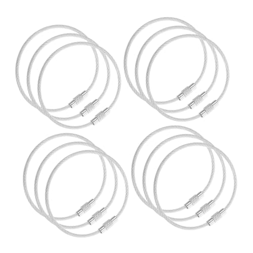 VALICLUD 50 Stück Drahtverbinder Für Schlüsselanhänger Schlüsselanhängerkabel Gepäck Schlüsselanhängerkabel Stahldraht Gepäckverbinder Gepäckanhänger Verbinder Schlüsselanhänger von VALICLUD