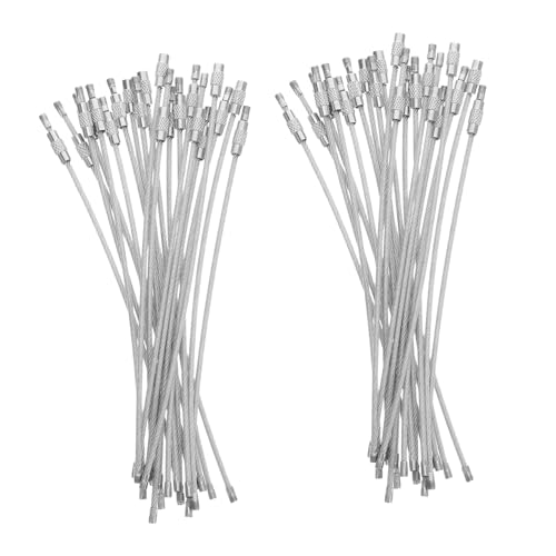 VALICLUD 50 Stück Schlüsselanhängerschlaufen Schlüsselanhänger Beschichtet Schlüsselringkabel Schlüsselringkabelschlaufen Schlüsselanhänger Gepäckschlaufen von VALICLUD