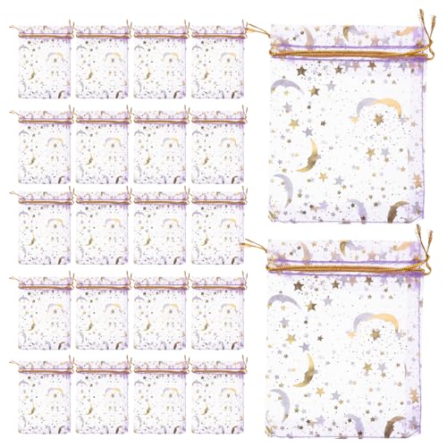 VALICLUD 50Stücke Organza Geschenktüten mit Kordelzug Sternen Mondmuster Schmuckbeutel für Hochzeiten Partys und Besondere Anlässe für Süßigkeiten Schmuck VALICLUD 50Stücke Organza Geschenktüten mit Kordelzug Sternen Mondmuster Schmuckbeutel für Hochzeiten Partys und Besondere Anlässe für Süßigkeiten Schmuck von VALICLUD