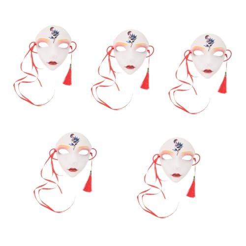 VALICLUD 5St Hanfu-Maske Halloween-Maske Maskendekor aus Kunststoff Partymaske Quastenmaske Cosplay-Maske Party-Gesichtsmaske Erwachsener Requisiten Werkzeug schmücken Zubehör Plastik von VALICLUD