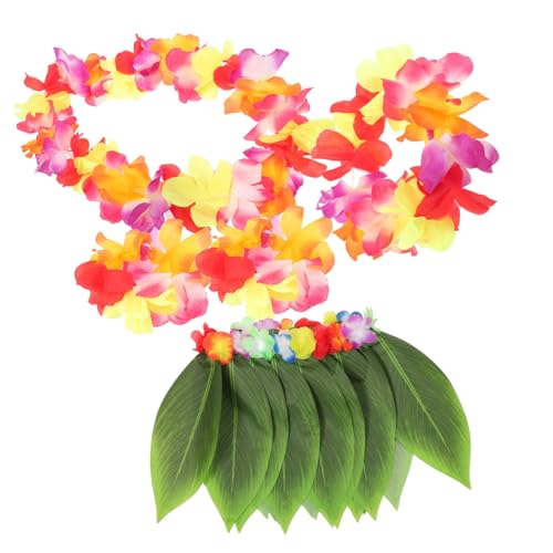 VALICLUD 5St Lei-Armbänder hawaiianische Luau-Party Grasrock-Outfit hawaiianisches Stirnband Künstliche Blumengirlande Hawaiischer Kopfschmuck Hula-Rock-Kit bilden Requisiten Kranz Violett von VALICLUD