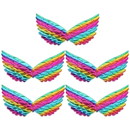 VALICLUD 5St Maskerade bloße Flügel weiße Feenflügel Halloween-Fantasie Halloween-Accessoires halloween costume halloween kleidung Leistungsqualitäten großer Feenflügel Polyester Colorful von VALICLUD