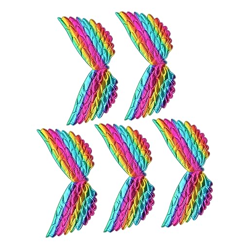 VALICLUD 5St großer Feenflügel Maskerade bloße Flügel weiße Feenflügel Zubehör halloween costume halloween kleidung Leistungsqualitäten flügelförmige Engelsverzierung Polyester Colorful von VALICLUD