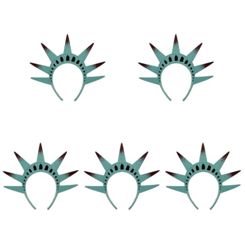 VALICLUD 5stücke Freiheitsstatue Kopfschmuck Verstellbares Stirnband Flaggen-design Für Halloween Cosplay Und Patriotische Themenpartys Einzigartiges Accessoire Für Besondere Anlässe von VALICLUD