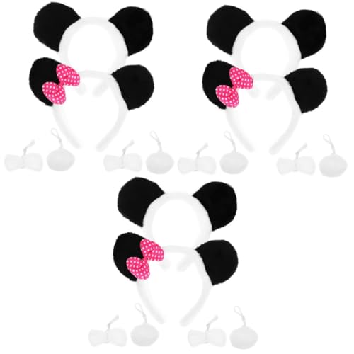VALICLUD 6 Sätze Panda Kostüm Zubehör Set Teiliges Set mit Panda Haarband Fliege für Karneval Halloween Cosplay Partys Accessoires für Frauen VALICLUD 6 Sätze Panda Kostüm Zubehör Set Teiliges Set mit Panda Haarband Fliege für Karneval Halloween Cosplay Partys Accessoires für Frauen von VALICLUD