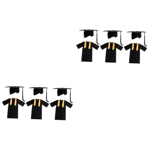 VALICLUD 6 Stück 1 Abschlusskleid für Männer Schwarzer Anzug Abschlusskleid und Mütze bachelor abschluss the ba formelle Kleidung Motorhaube für Männer Abschlusskleid und Hut Erwachsener von VALICLUD