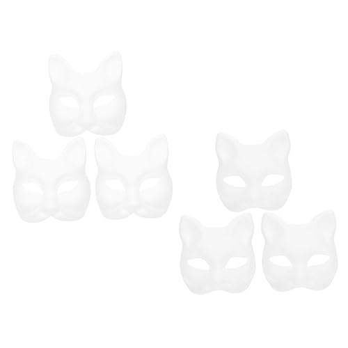 VALICLUD 6 Stück Handbemalte Maske Fuchs Halloween Katzenmasken Karikatur Katze Zum Malen Maskentier Party Tiermasken Katzenmaske Leer Maske Gemacht Maskerade Katzenmaske Weiß Papier VALICLUD 6 Stück Handbemalte Maske Fuchs Halloween Katzenmasken Karikatur Katze Zum Malen Maskentier Party Tiermasken Katzenmaske Leer Maske Gemacht Maskerade Katzenmaske Weiß Papier von VALICLUD