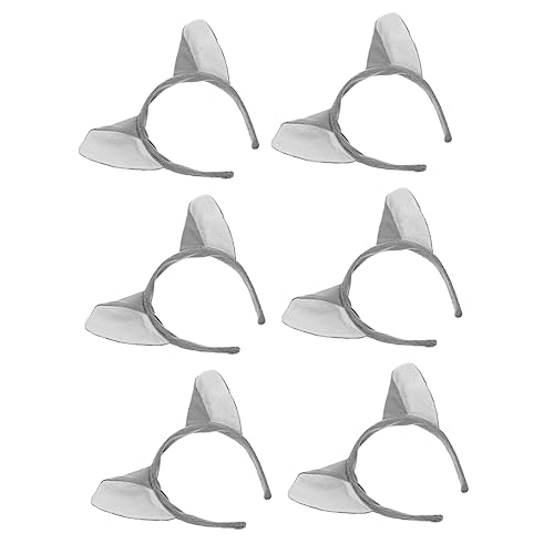 VALICLUD 6 Stück Plüsch-Stirnband Cosplay Ohr Party Erwachsene Dschungel kleider Tierhaarreifen Tiere Stirnbänder Plüsch-Tier-Stirnbänder tierisches Accessoire Wolf Stirnband Stoff Grau VALICLUD 6 Stück Plüsch-Stirnband Cosplay Ohr Party Erwachsene Dschungel kleider Tierhaarreifen Tiere Stirnbänder Plüsch-Tier-Stirnbänder tierisches Accessoire Wolf Stirnband Stoff Grau von VALICLUD