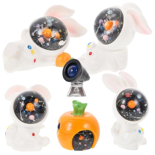 VALICLUD 6 Stück Teiliges Astronaut Kaninchen Figuren aus Resin Langlebige Niedliche Hasen Dekoration für Mikro Landschaften Schreibtisch und Garten Einzigartige Raumfahrer Ornamente VALICLUD 6 Stück Teiliges Astronaut Kaninchen Figuren aus Resin Langlebige Niedliche Hasen Dekoration für Mikro Landschaften Schreibtisch und Garten Einzigartige Raumfahrer Ornamente von VALICLUD