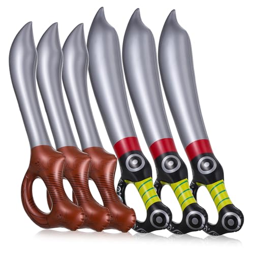 VALICLUD 6 Stück Teiliges Aufblasbares Piratenschwert und Kostüm Piratenparty Halloween und Erwachsene Zubehör von VALICLUD