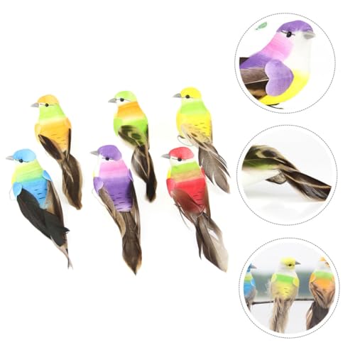 VALICLUD 6 Stück Teiliges Realistische Künstliche Federvögel mit Echten Federn Bunte Dekovögel für Garten und Baumzweige Naturgetreue Augen Langlebige Wald und Zufällige Zufällige Farbe VALICLUD 6 Stück Teiliges Realistische Künstliche Federvögel mit Echten Federn Bunte Dekovögel für Garten und Baumzweige Naturgetreue Augen Langlebige Wald und Zufällige Zufällige Farbe von VALICLUD