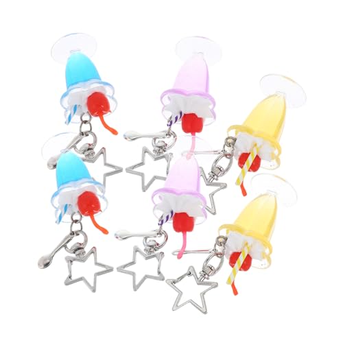 VALICLUD 6 Stücke Eisbecher-anhänger Mit Dessert Niedliche Keychain Charms Für Geldbörse Rucksack Handtasche Dekoration von VALICLUD
