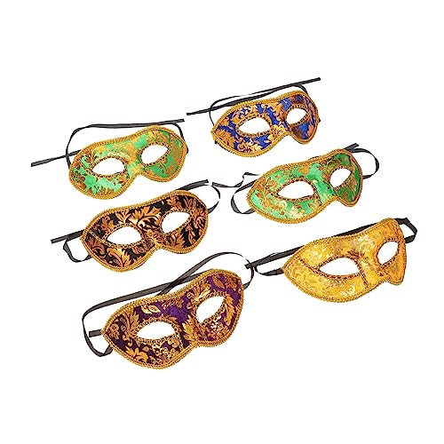 VALICLUD 6 Stücke halbe Gesichtsmaske aus Stoff paar maskerade masken Halloween-Cosplay-Masken halloween costume halloween kleidung Silvester Maskerade -Maske Maske-Maskerade-Party Plastik VALICLUD 6 Stücke halbe Gesichtsmaske aus Stoff paar maskerade masken Halloween-Cosplay-Masken halloween costume halloween kleidung Silvester Maskerade -Maske Maske-Maskerade-Party Plastik von VALICLUD