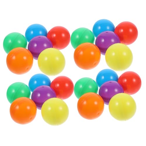 VALICLUD 60 Stück Bunte Nachfüllbare Kunststoff kapseln Runde Aufbewahrungsbehälter Stabile DIY Party Goodie Boxen für Süßigkeiten Kleine Geschenke Vielseitige Füllboxen von VALICLUD