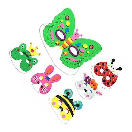 VALICLUD 6St DIY-Materialset DIY-Masken für Kinderpartys Maskenmaterial für Kinderkostüme -Maskenbastelset Tanzperformance-Tool für Anziehmaske tierische Maske Colorful VALICLUD 6St DIY-Materialset DIY-Masken für Kinderpartys Maskenmaterial für Kinderkostüme -Maskenbastelset Tanzperformance-Tool für Anziehmaske tierische Maske Colorful von VALICLUD