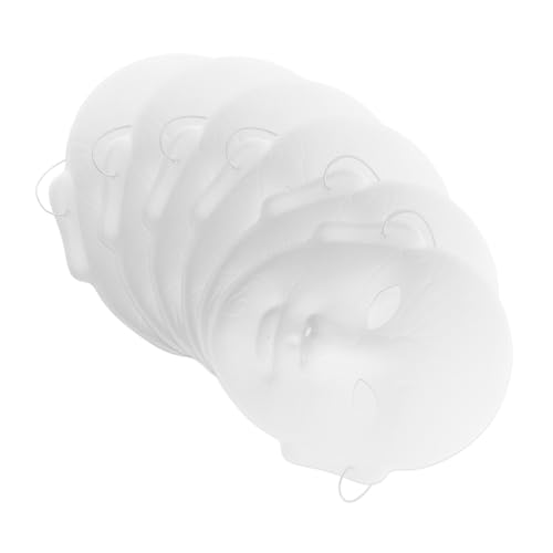 VALICLUD 6St Handgezeichnete Gesichtsmaske halloween masken für halloween unbemalte Bastelmasken gesichtsmaske aus papier selber machen Papiermaske selber machen Weiß von VALICLUD