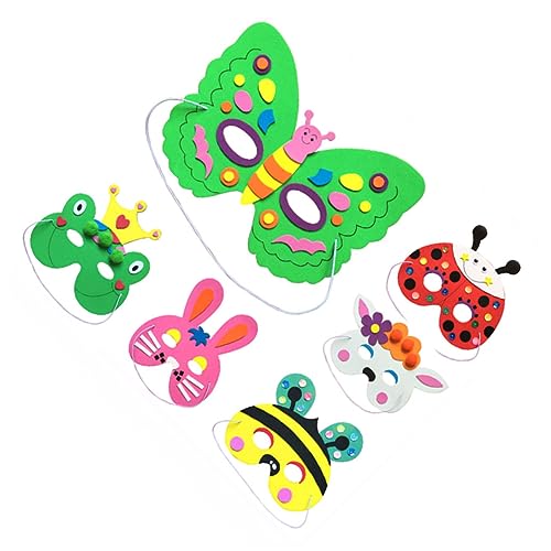 VALICLUD 6St Tanzperformance-Tool für DIY-Masken für Kinderpartys Maskenmaterial für Kinderkostüme Masken für Verkleidungsspiele Anziehmaske DIY-Materialset tierische Maske Colorful VALICLUD 6St Tanzperformance-Tool für DIY-Masken für Kinderpartys Maskenmaterial für Kinderkostüme Masken für Verkleidungsspiele Anziehmaske DIY-Materialset tierische Maske Colorful von VALICLUD