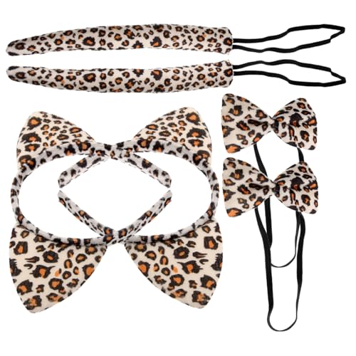 VALICLUD 6Stücke Katze Kostüm Teiliges Leopard mit Ohr Stirnband Fliege und für Erwachsene für Karneval Halloween und Kostümpartys VALICLUD 6Stücke Katze Kostüm Teiliges Leopard mit Ohr Stirnband Fliege und für Erwachsene für Karneval Halloween und Kostümpartys von VALICLUD