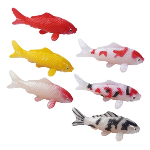 VALICLUD 6Stücke Künstliche Koi Modelle für Aquariumdekoration Realistische Aquarienmodelle Fotorequisiten Farben von VALICLUD