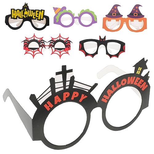 VALICLUD 6stücke Halloween Brillen Für Mädchen Lustige Cosplay Augenbrauen Mit Spinnen Und Hexenhüten Fotorequisit Für Halloween Partys Und Kinderfeste von VALICLUD