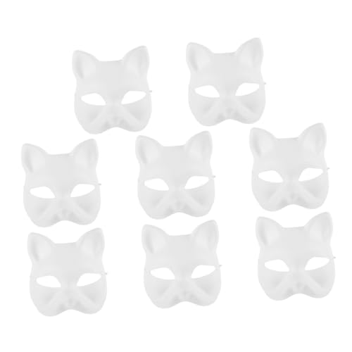 VALICLUD 7St Maske lebensechte Katze Band mit Kuhmotiven zum Dekorieren Partyschmuck Miniaturkatzen-Künstlerfiguren Figuren Spot-Dekoration Kostüm-Requisite, Partyzubehör Papier Weiß VALICLUD 7St Maske lebensechte Katze Band mit Kuhmotiven zum Dekorieren Partyschmuck Miniaturkatzen-Künstlerfiguren Figuren Spot-Dekoration Kostüm-Requisite, Partyzubehör Papier Weiß von VALICLUD