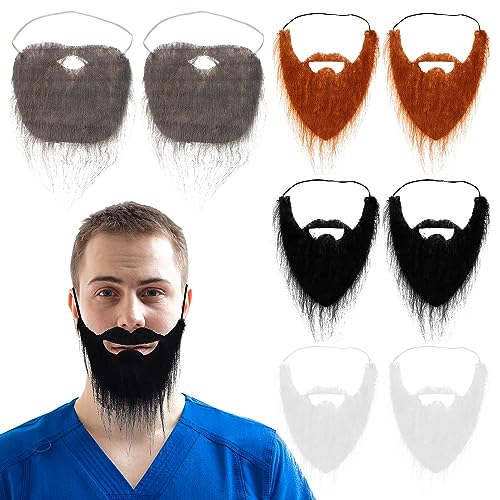VALICLUD 8 STK Bart Anzug Dickie Toilettenaufbewahrung Kleberegal Halloween groovig klassischer Bart Fake Beard Fake Schnurrbart Beard Set Weihnachtsbärte Karnevalskostüm chemische Faser von VALICLUD