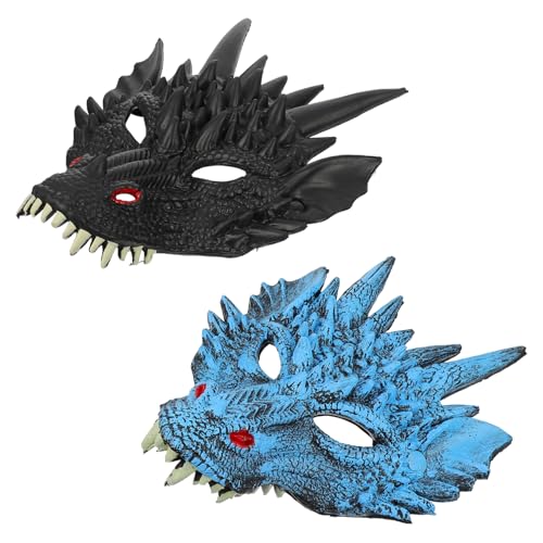 VALICLUD 8 Stk 3D-Tier-Drachenmaske Drachen-Cosplay-Maske Cosplay-Drachenmasken Kleider tierische schreckliche Tiermasken Halloween tierischer Drache bilden Requisiten von VALICLUD