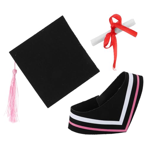 VALICLUD Abschlussbär Outfit Set für Kuscheltiere Plüschbär Kleidung mit Hut und Toga für Bachelor und Doktorabschlüsse Lustiges und Kostüm für Stofftiere Einfache Anziehoption von VALICLUD