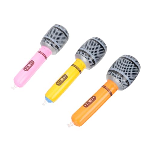 VALICLUD Aufblasbares Mikrofon Leichtes und Party Requisit für Junge Mädchen Musikthemen und Halloween Dekoration von VALICLUD