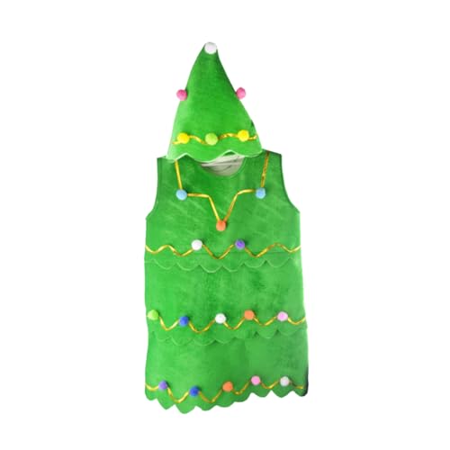 VALICLUD Kinderkleidung Baum-Kostüm für Kinder weihnachtsbaum anzug Kleider Weihnachtsmütze und Kleid weihnachtsbaum kostüme Weihnachten Kleidung Klaus Performance-Kostüm Eltern-Kind von VALICLUD