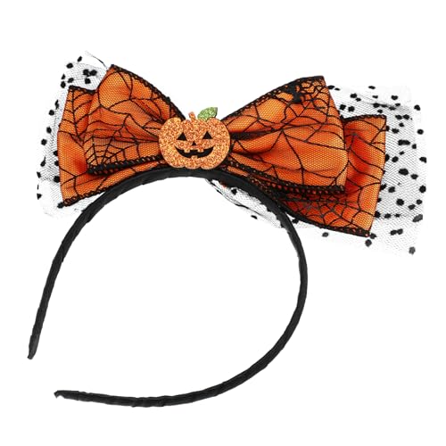 VALICLUD Bow Knot Halloween Stirnband mit Kürbis Design Festliches Haarschmuck für Kostümpartys und Feiern für Halloween Kostüme und Dekoration von VALICLUD