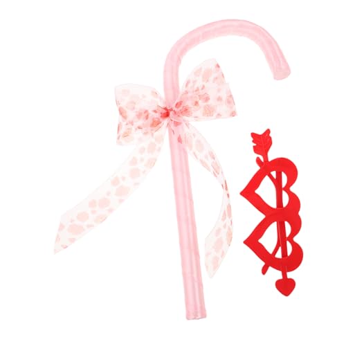VALICLUD Bowknot Cane Cosplay Prop mit Herzförmiger Brille Vielseitiges Halloween und Valentinstag Partyaccessoire für Tanz Rollenspiel und Kostüm Einheitsgröße Rosa VALICLUD Bowknot Cane Cosplay Prop mit Herzförmiger Brille Vielseitiges Halloween und Valentinstag Partyaccessoire für Tanz Rollenspiel und Kostüm Einheitsgröße Rosa von VALICLUD