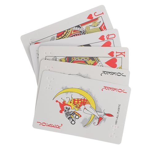 VALICLUD Braille Spielkarten Großdruck für und Sehbehinderte Pokerkarten mit Braille Beschriftung für für Erwachsene und Kinder VALICLUD Braille Spielkarten Großdruck für und Sehbehinderte Pokerkarten mit Braille Beschriftung für für Erwachsene und Kinder von VALICLUD