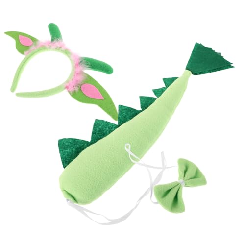 VALICLUD Cartoon Dinosaur Kostümset für Kleinkinder Weiches Plüsch Headband und Bequemes Rollenspiel Zubehör für Kindergeburtstag und Verkleidung Grün VALICLUD Cartoon Dinosaur Kostümset für Kleinkinder Weiches Plüsch Headband und Bequemes Rollenspiel Zubehör für Kindergeburtstag und Verkleidung Grün von VALICLUD