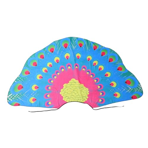 VALICLUD Chiffon Peacock Cloak Karnevalsanzug-Umhang Damen Schulterschal Umhang für Bühnenauftritte Chiffon-Umhang weibliches Kostüm Umhang für die Party Pfau Schal Cosplay-Umhang Schalkap von VALICLUD