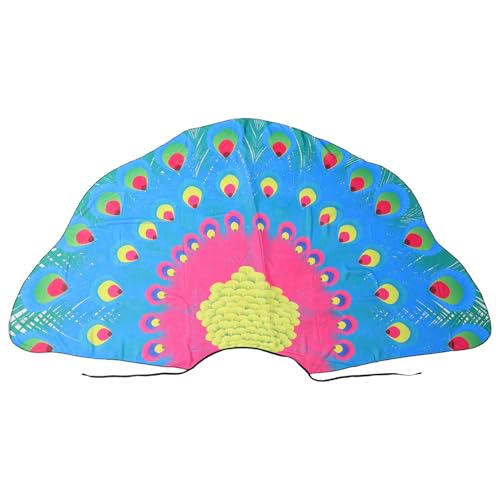 VALICLUD Chiffon Pfauenumhang Pfauenkostüm Umhang Pfauenumhang Im Retro Stil Ankleideumhang Damenschal Damenkostüm Tragbarer Pfauenumhang Chiffonumhang Schalumhang von VALICLUD