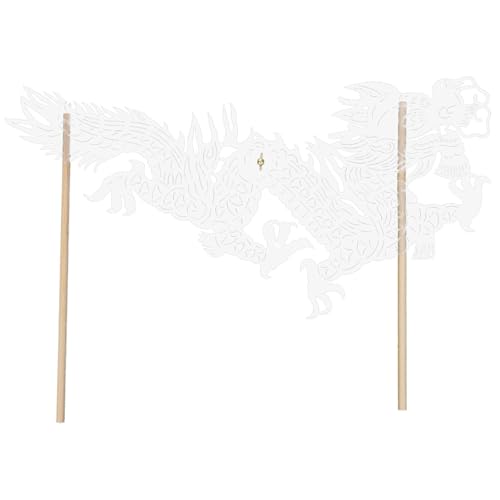 VALICLUD Chinesische Drachen Handpuppe DIY Bastelset Traditionelles Schattentheater Handgefertigt Praktische Schattenpuppen Dekoration Chinesisches Neujahrsfest Puppenspiel Zubehör von VALICLUD