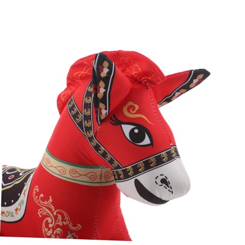VALICLUD Chinesisches Tierkreis Pferdekissen Weiches Kuscheltier Glücksbringer Leichtes Stofftier für Sammler Neujahrs-Maskottchen für Zuhause und Reise Symbol für Glück und Wohlstand von VALICLUD