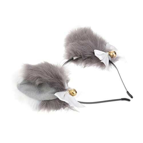 VALICLUD Cosplay Fox Ears Headband Mit Glocken Niedliches Tier-stirnband Für Festivals Partys Und Alltag Flauschige Stoffohren Für Frauen von VALICLUD