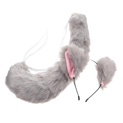 VALICLUD Cosplay Katzenohren Stirnband mit Fuchsschwanz Party Kostümzubehör aus Weichem Kunstpelz für Halloween Geburtstagsfeier und Cosplay Events VALICLUD Cosplay Katzenohren Stirnband mit Fuchsschwanz Party Kostümzubehör aus Weichem Kunstpelz für Halloween Geburtstagsfeier und Cosplay Events von VALICLUD