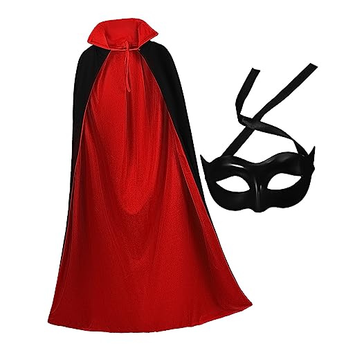 VALICLUD 1satz Halloween Maske Und Umhang Langer Schwarzer Und Roter Cloak Für Cosplay Halloween-party Dekorative Maske Für Maskenbälle Und Kostüme VALICLUD 1satz Halloween Maske Und Umhang Langer Schwarzer Und Roter Cloak Für Cosplay Halloween-party Dekorative Maske Für Maskenbälle Und Kostüme von VALICLUD