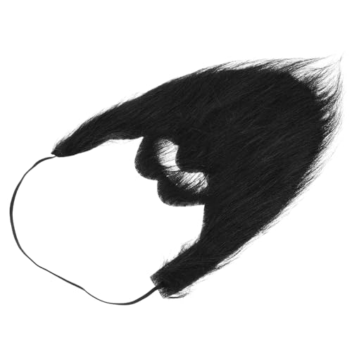 VALICLUD Cosplay-bart-Requisite Kunsthaarbart Bart Trimmer Falscher Schnurrbart Bartbürste Mit Wildschweinborsten Nasenhaarschere Bartpflegeset Gefälschter Bart Für Cosplay Black Flanell von VALICLUD