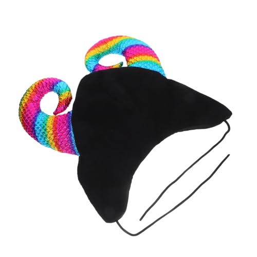 VALICLUD Cow Horn Beanie Lustiger Cosplay Hut Weicher Spaßiger Festhut Foto-requisit Leichtes Halloween Zubehör für Damen und Herren von VALICLUD