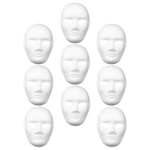 VALICLUD DIY Vollgesichtsmaske Aus Überstreichbare Gesichtsmaske Für Männer Kreatives Bastelset Zum Bemalen Für Karneval Halloween Und Theateraufführungen von VALICLUD