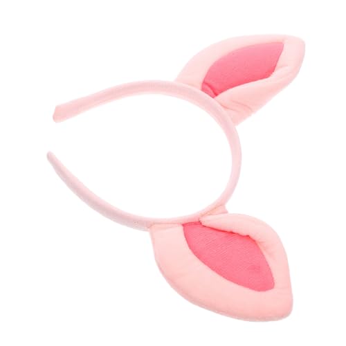 VALICLUD Damen Haarreif mit Süßen Rosa Schweineohren Weiches Plüsch Stirnband Leicht und Langlebig für Karneval Cosplay Halloween und Party Zubehör von VALICLUD