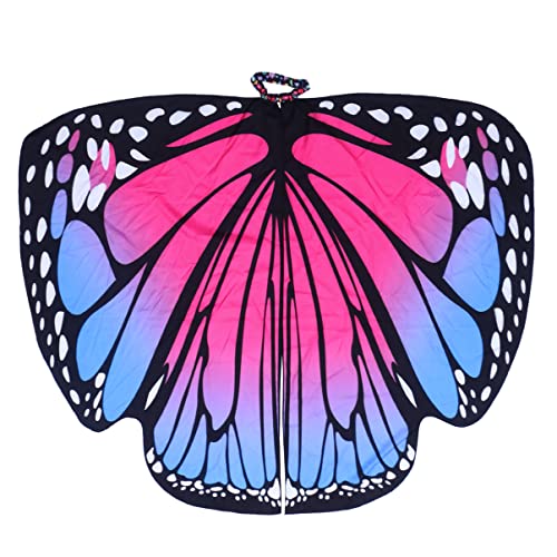 VALICLUD Damen Polyester Umhang Mit Schmetterlingsmotiven Rotierendes Cape Für Cosplay Und Partys Buntes Kostü Accessoire Für ädchen Und Frauen Und von VALICLUD
