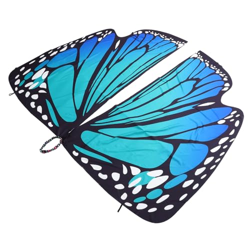 VALICLUD Damen Schmetterlingsumhang Aus Polyester Rotierendes Cape Für Cosplay Und Partys Mit Bunten Schmetterlingsmotiven Blau Und Grün Für Kostümveranstaltungen Und Besondere VALICLUD Damen Schmetterlingsumhang Aus Polyester Rotierendes Cape Für Cosplay Und Partys Mit Bunten Schmetterlingsmotiven Blau Und Grün Für Kostümveranstaltungen Und Besondere von VALICLUD