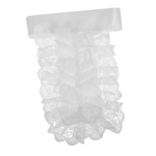 VALICLUD Detachable Vintage Lace Ruffled Collar Weißer Kragen Unisex Theaterschmuck für Halloween Cosplay Kostümparty Bühnenoutfits von VALICLUD