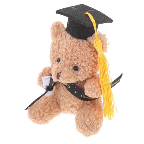 VALICLUD Doktorhut Bär Abschluss Puppe ausgestopft tragen erste kuschelbären hangepäckrucksack geschenksäckchen Decoration Bär für Blumenstrauß Plüschbär PP Baumwolle Black von VALICLUD